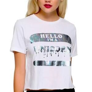 I'm A Unicorn Crop T-Shirt, Size 3X, New with Tag